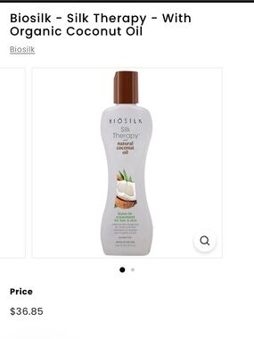 Biosilk Natural Coconut Oil 🥥 Silk Therapy